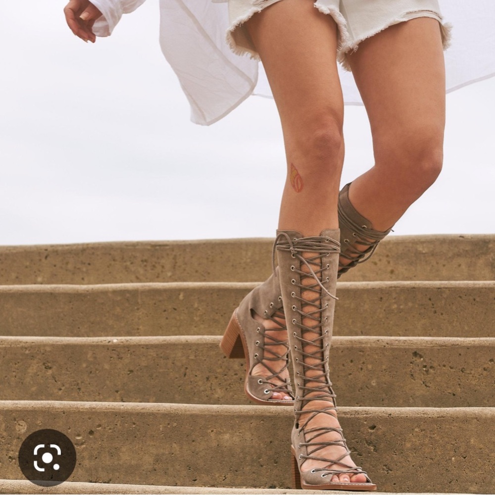 Free People Zelda Lace-Up Gladiator Heels